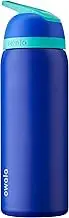 Owala Flip Insulated Stainless Steel Water Bottle with Straw for Sports and Travel, BPA-Free, 32-Ounce, Smooshed Blueberry