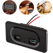 12V Dual USB Car Charger Ports Power Adapter LED Cigarette Socket Fast Charging (for: Daihatsu)
