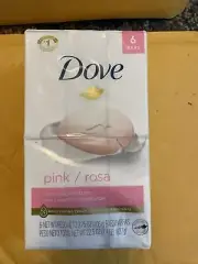 Dove Beauty Pink Rose Deep Moisture Bath Bar Soap 6 Individual 3.75 oz Bars