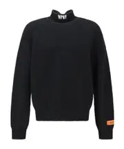 Heron Preston Logo Embroidered Turtleneck Jumper S,XS,L Black