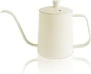 350ml Spout Coffee Tea Pot, Pour Over Kettle, Gooseneck Tea Kettle, Stovetop Gooseneck Kettle, Multifunctional Pour Over Coffee Kettle for Home Office (off white)