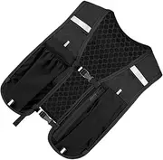 [Generic] Running Water Vest,Breathable Running Vest with Multiple Pockets | Elastic Lightweight Bladder Phone Bag Chest Pack Gear for Marathons Race Cycling Camping