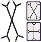 Bed Sheet Straps, 2 Pack Fitted Bed Sheet Fasteners Clips Adjustable Crisscross