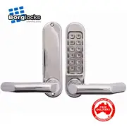 Borg Keyless Lockset 5001MG Marine Grade Outdoor Lock- Push Button-Free Post