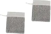 FOMIYES 2Pcs Durable Soap Pouch Drawstring Mesh Bag for Exfoliating Linen Soap Saver for Bathing