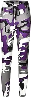 [Generic] Women Camouflage Drawstring Cargo Pants Lady Elastic Waist Outdoor Jogger Trousers Camo Lounge Jogger Pants with Pockets