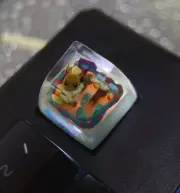 Stereoscopic Mechanical Keyboard Resin Transparent Key Cap Eevee