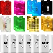 [AIEX] 24pcs RFID Blocking Sleeves, 18pcs Credit Card Protector and 6pcs Passport Sleeve for Cards Passport Identity Theft Protection (Mixed Color)