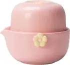 Chinese Gaiwan Tea Set with Teapot and cup for One Women Adults Small Ceramic