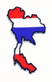 Thailand National flag Embroidery Needle craft Decor sewing ironing patch cloth