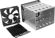 KICHOUSE 5.25 Inch to 3.5 Inch Hard Drive Enclosure Bracket Mounting Kit Heat Dissipation Design Easy to Install Accessories Included