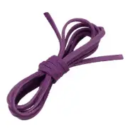 2.19 Yard 5mm Flat Leather Cord Braiding String for DIY Crafts Purple