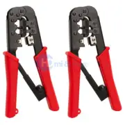 2x Cable Crimper Tool for CAT5e Cat6 RJ45 RJ11 RJ12 Network Cables