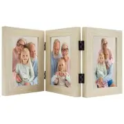 Frametory, 4x6 Triple Picture Frames Hinged 3 Photos Frame Collage, Three