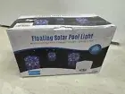 2 Pack Floating Solar Pool Lights Square 3 Light Modes CT1201C