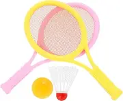 DINHEAROM for Boys and Girls Badminton Tennis Rackets Set Enhance Coordination Enjoyment Random