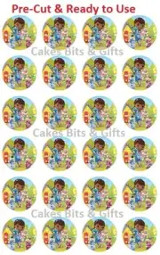 24 DOC MCSTUFFINS & FRIENDS Edible Wafer Cupcake Toppers PreCut & Ready to Use.