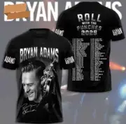 Bryan Adams Roll With The Punches 2025 AOP 3D T-shirt