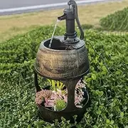 Outdoor Fountain with Pump,Circulating Water Flow Patio Fountains and Waterfalls for Outdoor Decorations for Garden,Patio Decor,23.8 in Height