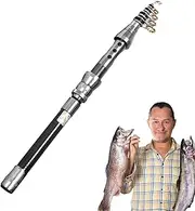 Retractable Fishing Rod,Compact Fishing Pole for Beginners | Lightweight Carbon Stream Creatures Catching Wand for Beginners
