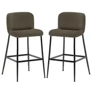 Bernie Boucle Bar Stool (Set of 2) Green