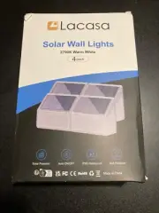 Lacasa Solar Wall Lights Outdoor Waterproof Wall Lights Warm White, 4 Pack