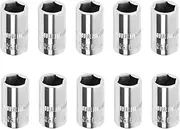 Utoolmart 1/4" Drive 10mm Socket, Shallow Socket Set, for General Repairs, 6-Point, Metric, Cr-V, 10pcs