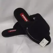 NWOB NEW Sorel Go Mail Run Faux Fur Slippers Size 10 Black