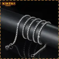 在飛比找蝦皮購物優惠-Ximena 不銹鋼項鍊首飾銀色女士男士 2mm/2.5mm