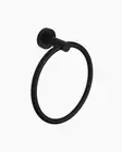 Face Hand Towel Holder Hook Hanger Round Wall Mount Brass Bathroom Black NEW