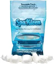 [SpaKleen] Jacuzzi Whirlpool Jetted Spa Bath Cleaner - 10 Cleaning Water Soluble Pods - Just Fill Tub And Drop One In - Fast Action Formula