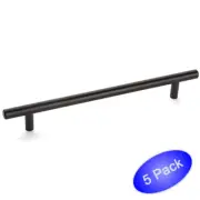 *5 Pack* Cosmas Cabinet Hardware Oil Rubbed Bronze Euro Bar Pull #305-192ORB