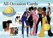 African American Expressions All Occasion Boxed Cards 18 Assortment NEW Blue