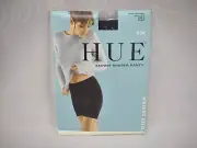 1 Pr HUE Skinny Shaper Panty Size 2 Black Nylon Spandex #2319