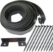 Garden Edge Landscape Edging Border No Dig, Mulch Border, Rubber Landscaping Edging, Flower Bed Edging Borders, Plastic Landscape Edging Kit, Yard Edging Borders (black-33feet-tall Wall)