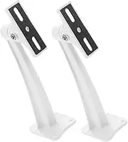 2pcs Bracket Mounting Pole Bracket Wall Mount Holder Monitoring Bracket Accessories Mounting Holder Arm Mount Aluminum Alloy White