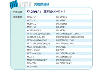 【怡悅光觸媒濾紙】適用大金（DAIKIN）MC80LSC.MC75JSC.MC75LSC 同KAC998A4