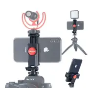 ST-06 Camera Hot Shoe Phone Tripod Mount Adapter 360 Rotation Phone Holder wi...