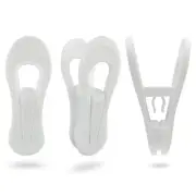 Hanger Clips 30 Pack, Multi-Purpose Hanger Clips for Hangers, White Finger Cl...