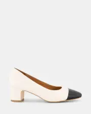 Shelly Shen Mavis/Bone/black Womens Heels 08