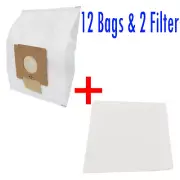 12 X Vacuum Cleaner Dust Bags For Wertheim W2000 Cat and Dog Synthetic VC-H4809