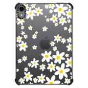 iPad mini (6th gen) iPad Impact Case trendy retro white daisy flower pattern - ipad case