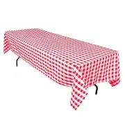 6 packs Gingham Checkered Tablecloths 60 x 126 inch Buffalo Polyester Seamless