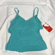 NWT Women's Magicsuit by MIRACLESUIT Tankini *TOP ONLY* Caribbean Blue Size 10