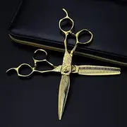 Hair Cutting Scissors, 6 Inch Professional d Steel Scissor Damascus Cutting Barber Haircut Thinning Shears Hairdressing Scissors Set