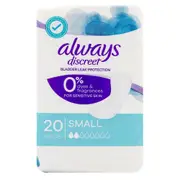 Always Pads Small Discreet Bladder Leak Protection Pack of 20's