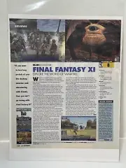 Final Fantasy Xi Video Game Review Magazine Article Print Ad Wall Art