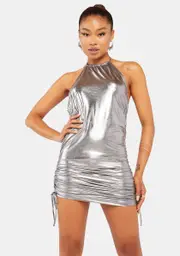 [Dolls Kill] Silver Metallic Nowa Dress