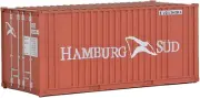HO Scale Model of Triton (Brown, White) 20' Corrugated Container with Flat Panel