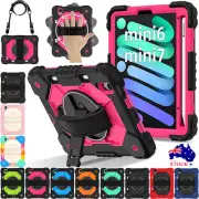 For Apple iPad mini 7/6th Gen 2024 (A17 Pro) Case Kids Heavy Duty Stand Cover